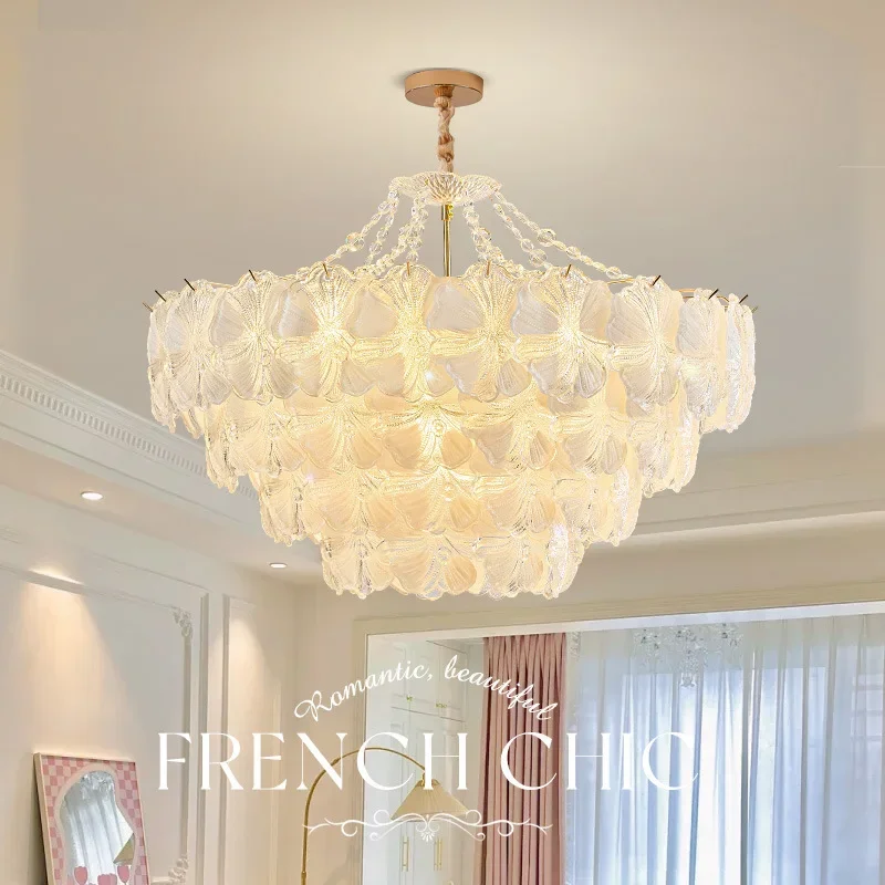 French cream wind chandelier living room light creative personality high sense bedroom bar main light