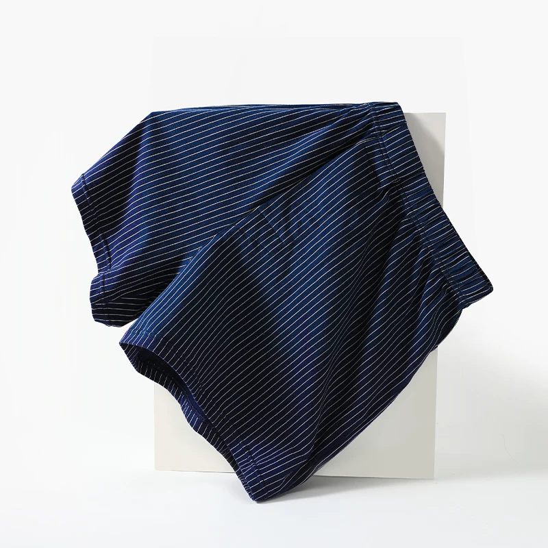 3 パックメンズ下着アローパンツ綿ボクサーブリーフ通気性ルーズホーム大きいサイズストライプボクサーブリーフ工場直接販売