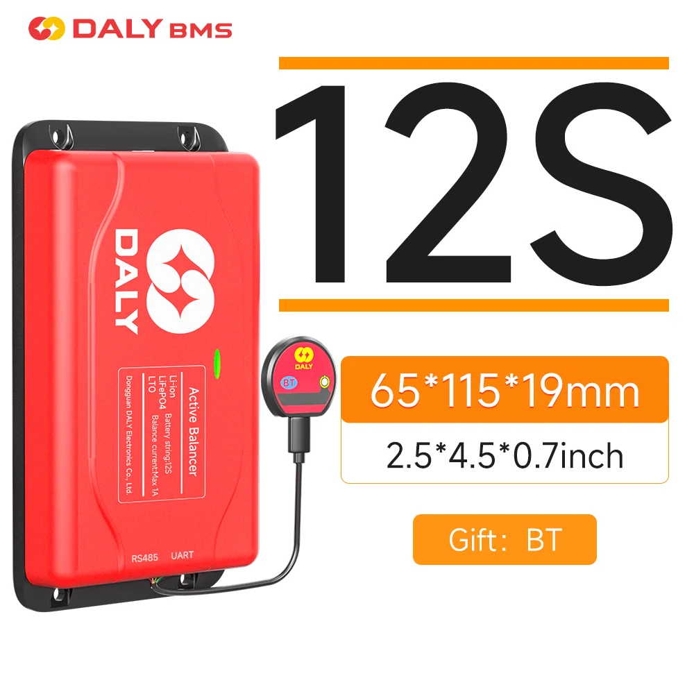 Daly Smart Active Balancer Lifepo4 BMS Active Equalizer 4S Balanceador de Bateria 24V Load Balance Board Bluetooth 1A Strom 7