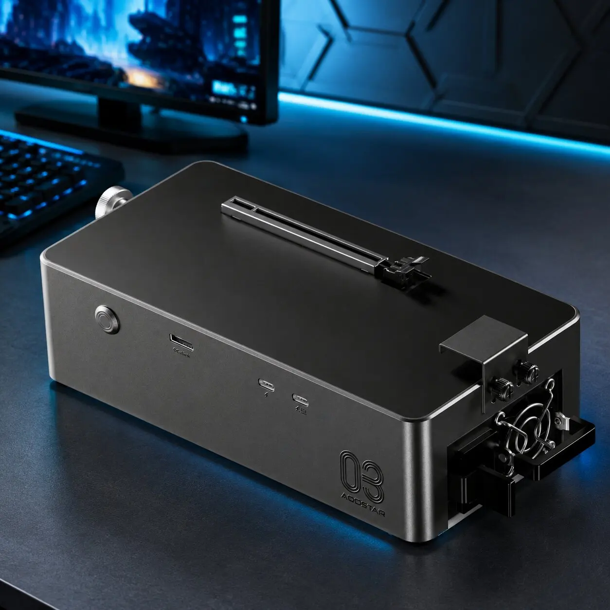 AOOSTAR AG03 800W eGPU Dock Thunder5 OCuLink PCIe4.0 x4 External Graphics Card Dock 140W Reverse Power Supply For Laptop Handheld Game Console