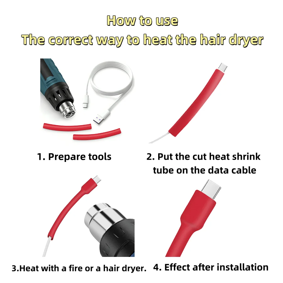 Heat-shrink Tubing Kit 164PCS 2:1 Shrinkable Insulation Tube Thermoresistant Wire Cable Sleeve for Electrical Connection