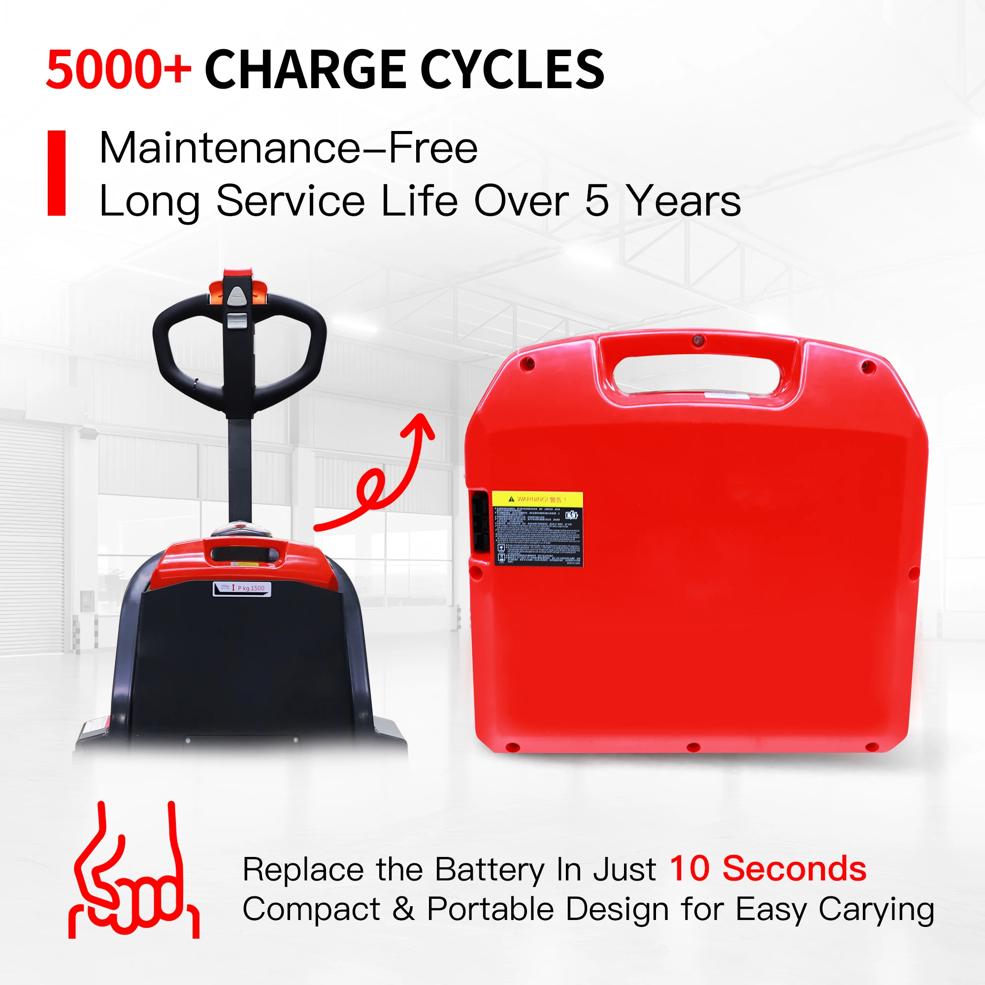 بطارية ليثيوم LiFePO4 24 فولت 60 أمبير في الساعة لشاحنة البليت الكهربائية HELI CBD15J /18J-Li-S