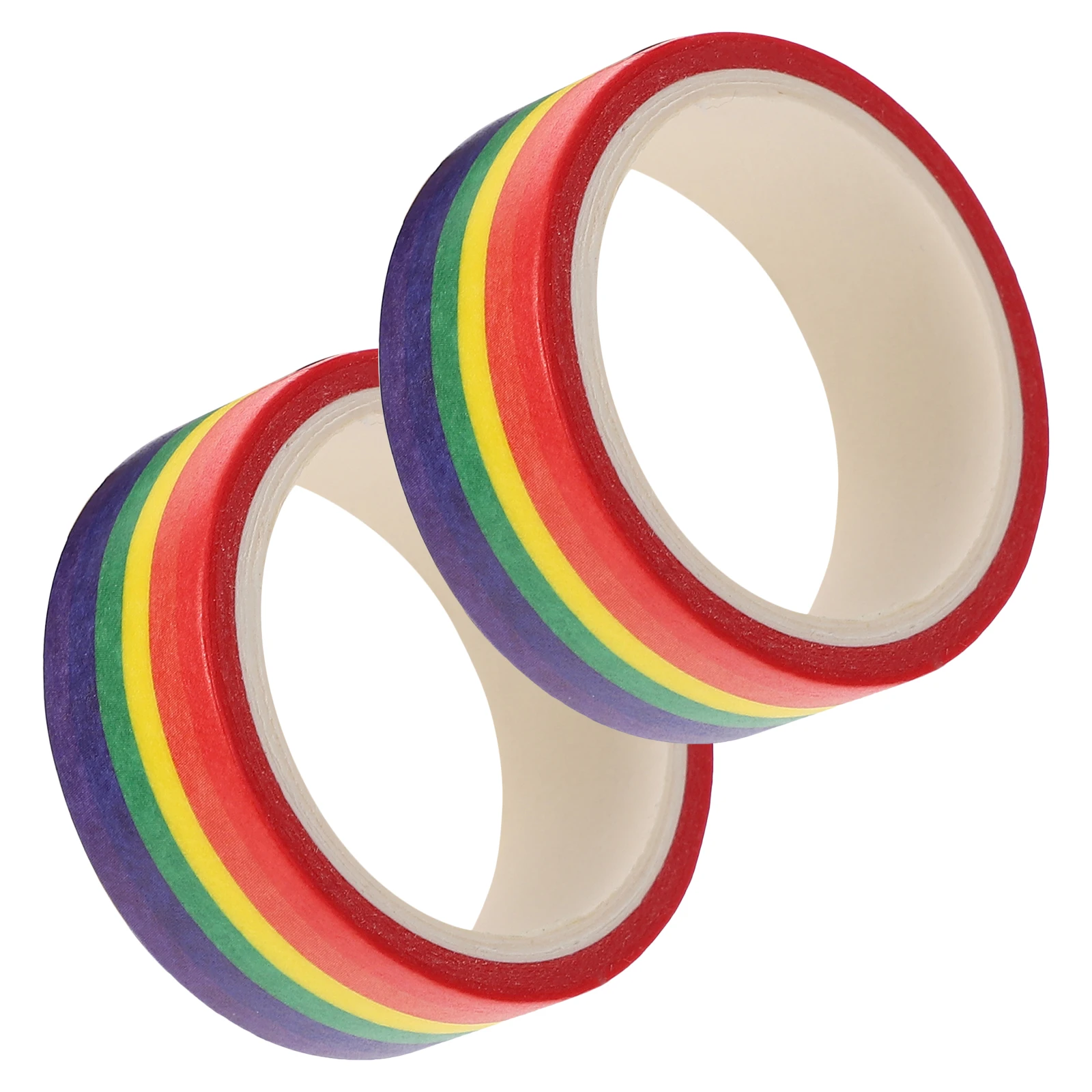 เทปวาชิลายทาง 2 ม้วน ความยาว 500 ซม. ต่อม้วน ใช้ได้หลากหลายสำหรับงาน DIY สมุดบันทึก สมุดภาพ และงานประดิษฐ์