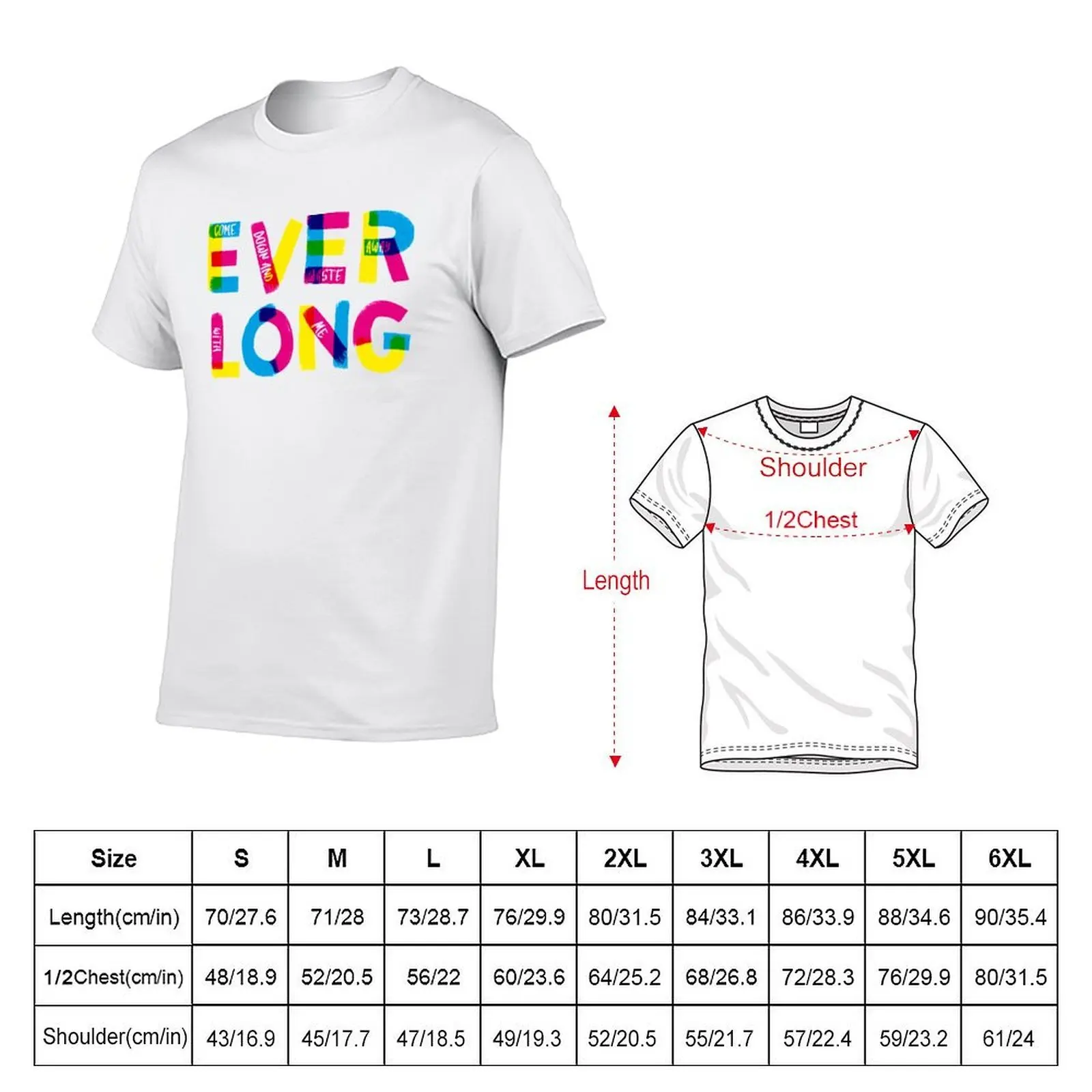 Everlong T-Shirt man t shirt graphic t shirts for man graphic funny t shirt man casual T-shirt