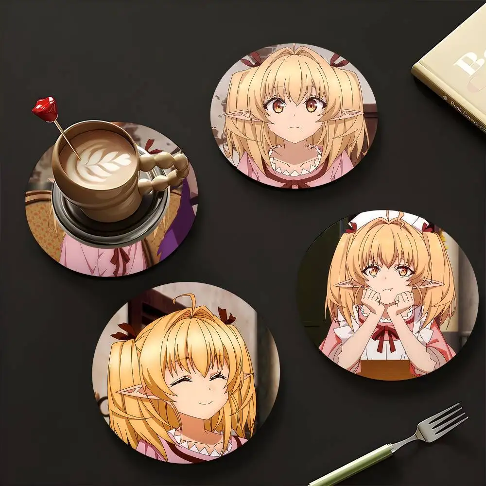 1pc Lilly Anime Characters Wooden Coaster Colour Printing Cup Mat Home Desk Decoration Gifts