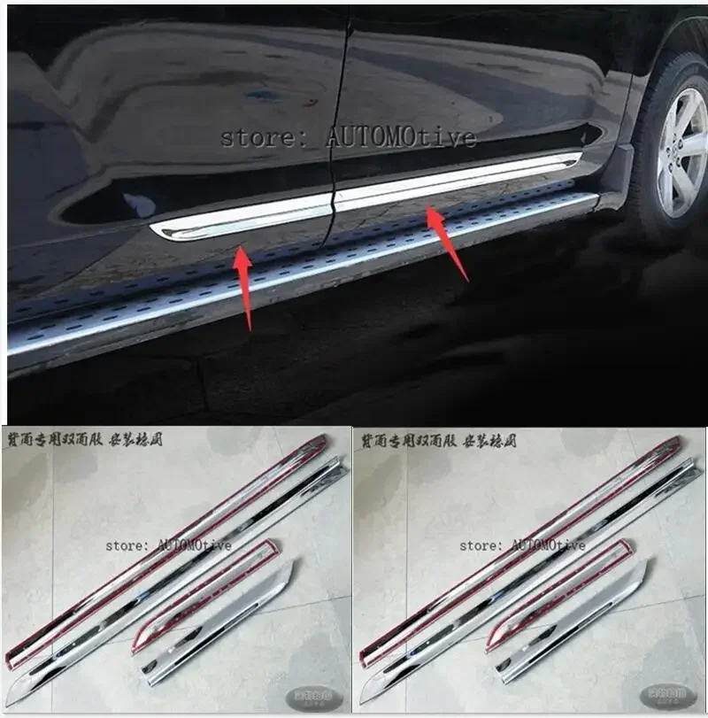 

2009 2010 2011 для Toyota Highlander хромированный корпус из нержавеющей стали хромированный боковой хромированный корпус боковые молдинги боковые двери декор