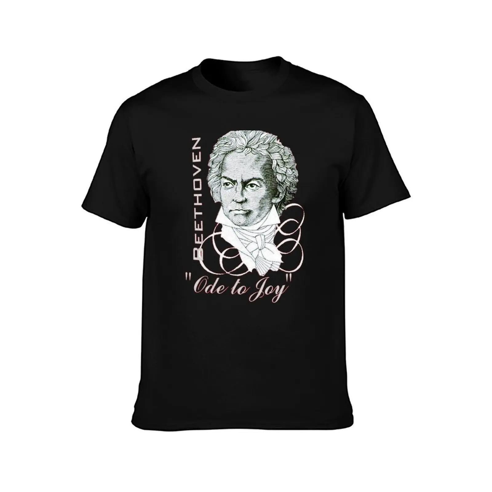 Beethoven Portrait Ode to Joy T-Shirt Summer Casual Cotton Tee Oversized Streetwear Tops Vintage Graphic Print 100% Cotton