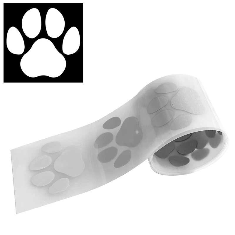 Reflective Tape Patches Dog Paw Hot Stamping Foil Heat Transfer DIY Iron On Stickers Clothes Reflective Iron-On Transfers