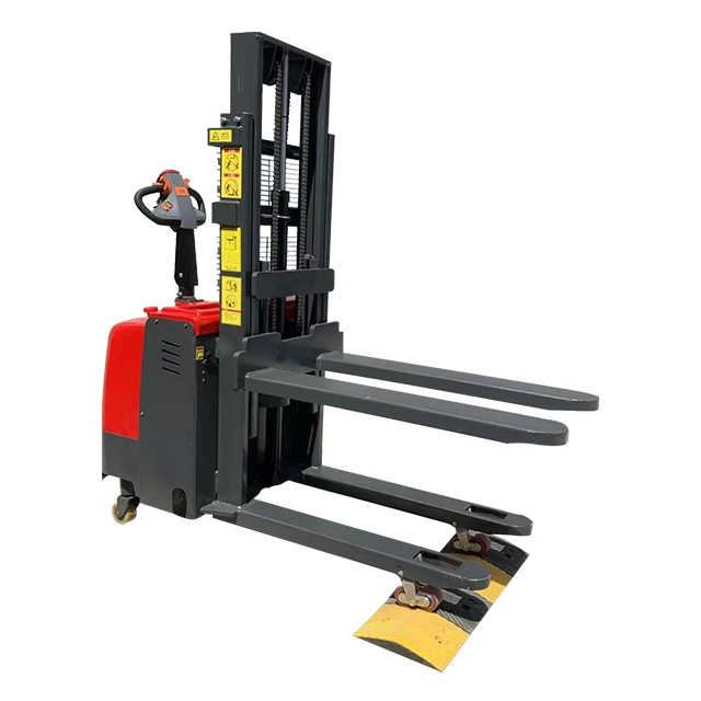Customized 1.5T Electric Stacker With Initial Lift Double Lift Stacke 3m 3.5m With Big Wheels