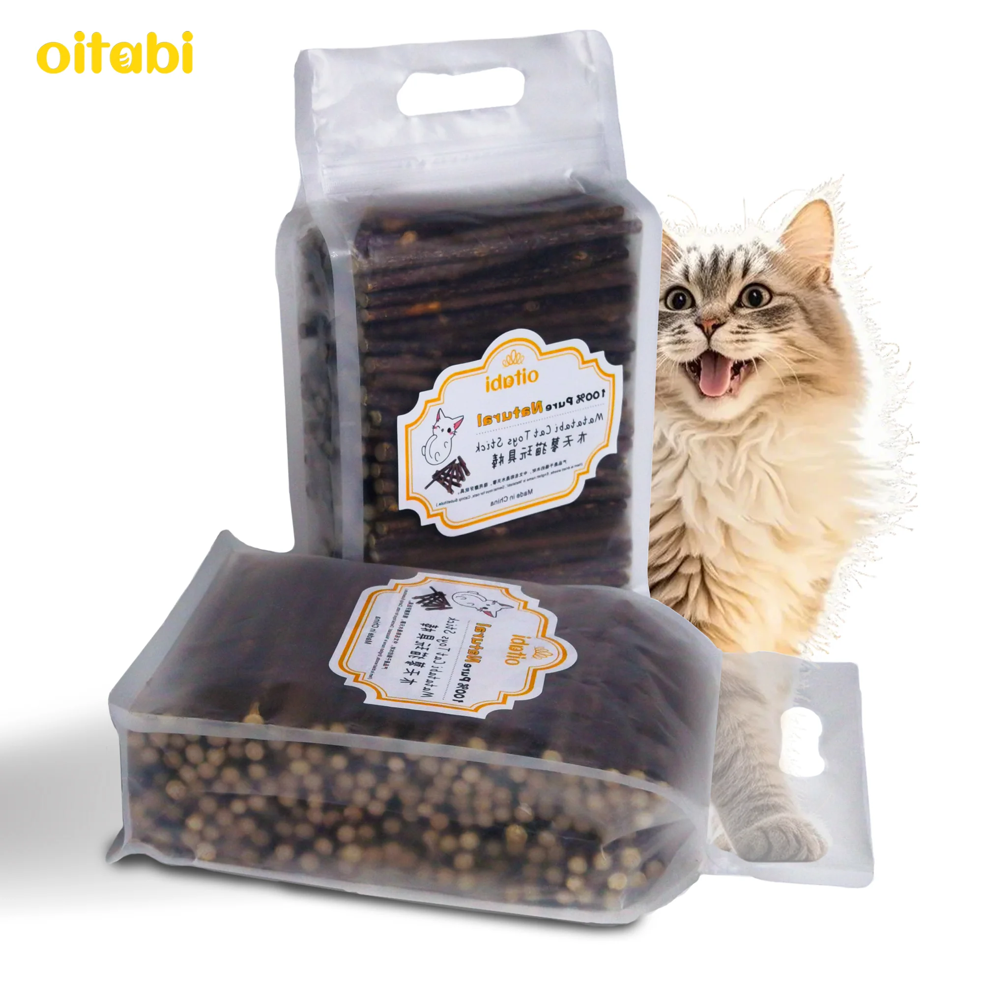 

Oitabi 500g Silvervine Cat Teeth Cleaning Dental Sticks, Cat Dental Chew Sticks, Matatabi Cat Dental Care Cat Chew Toy 120x3-6mm
