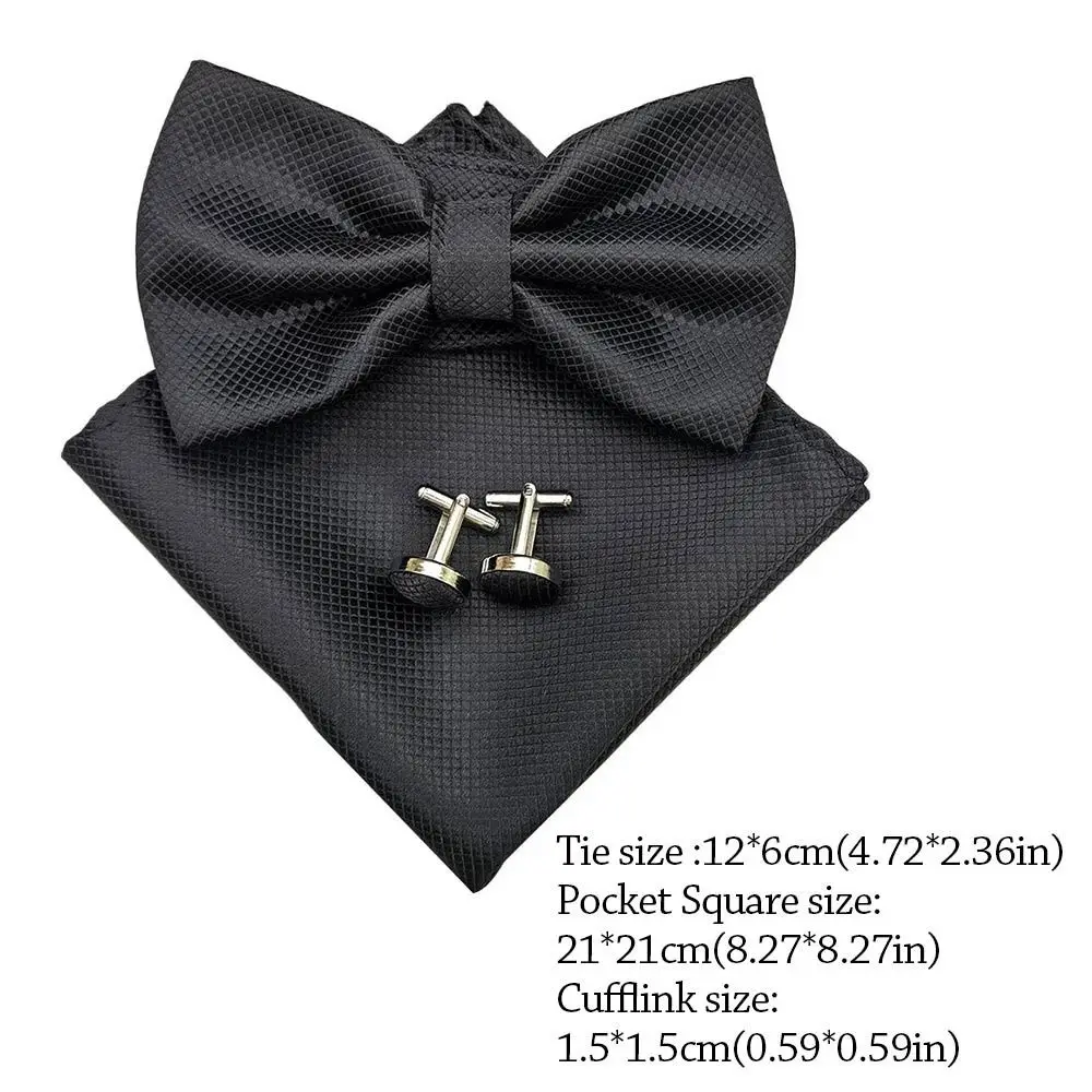 3 Teile/satz Mode Designer Krawatte Set Luxus Einstellbare Hanky Manschettenknöpfe Jacquard Business herren Anzug Revers Blumen Bridesman