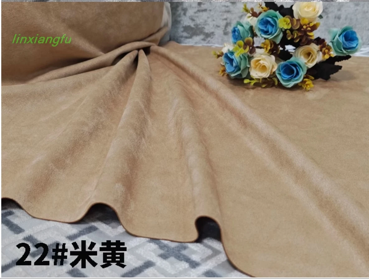 creamy-white leather velvet fabric, high-grade lint elastic fabric, background cloth sofa cover fabric.