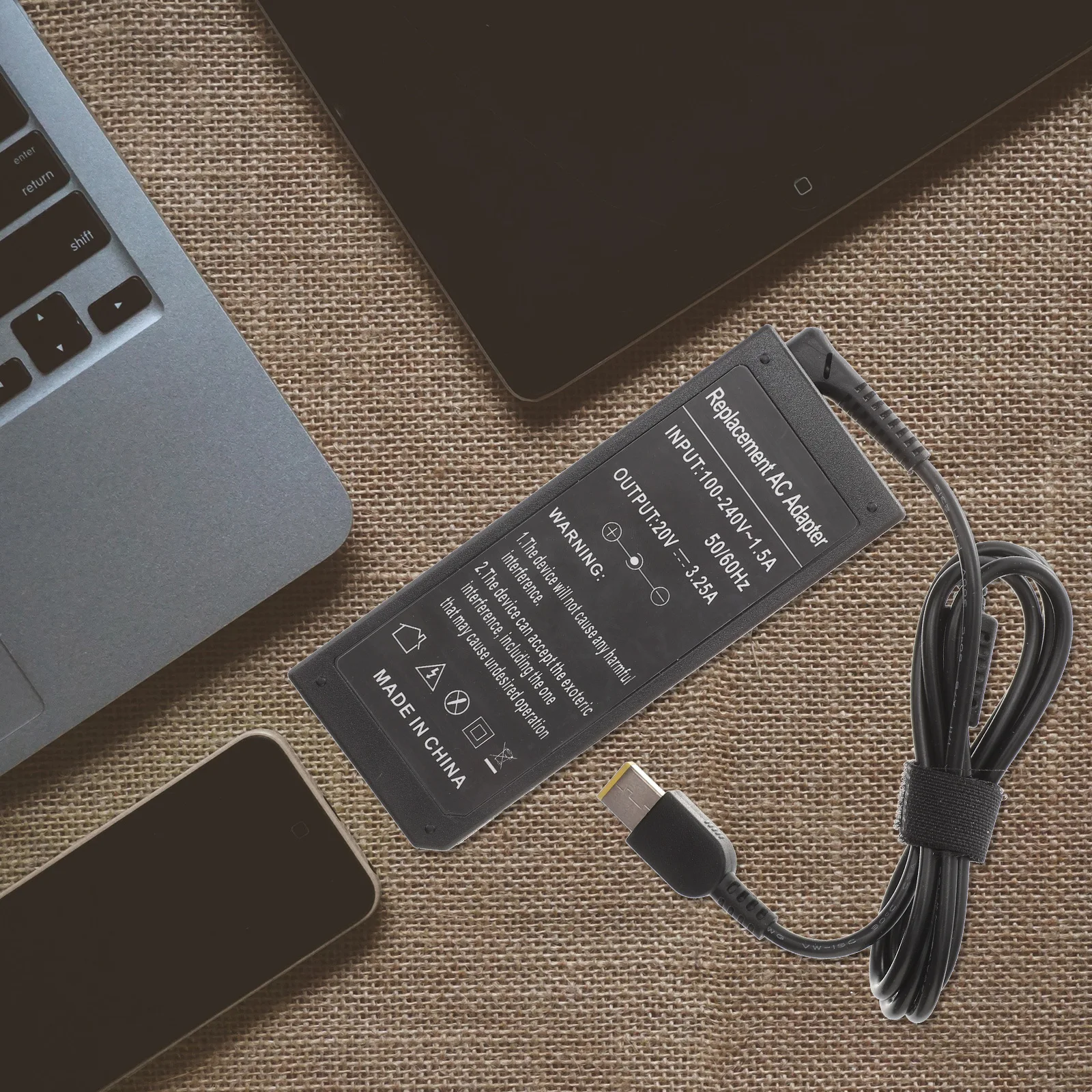 محول طاقة الكمبيوتر المحمول 65 وات 20 فولت 3.25 أمبير، منفذ متوافق مع الكمبيوتر، الشحن الزائد، التيار الزائد #4