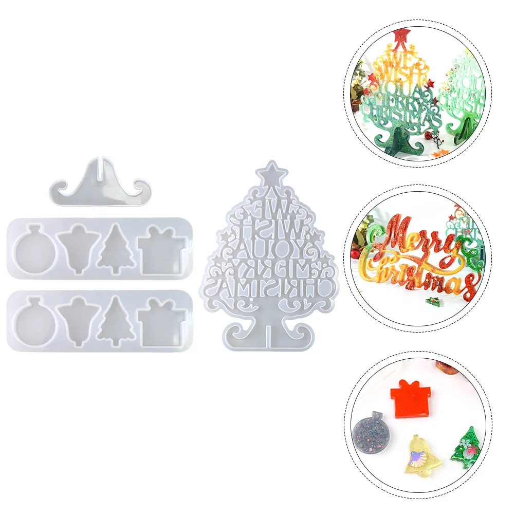 

4Pcs DIY Christmas Tree Bell Silicone Mold Manual Crystal Epoxy Making Xmas Ornament Craft Accessories Silicone Mould