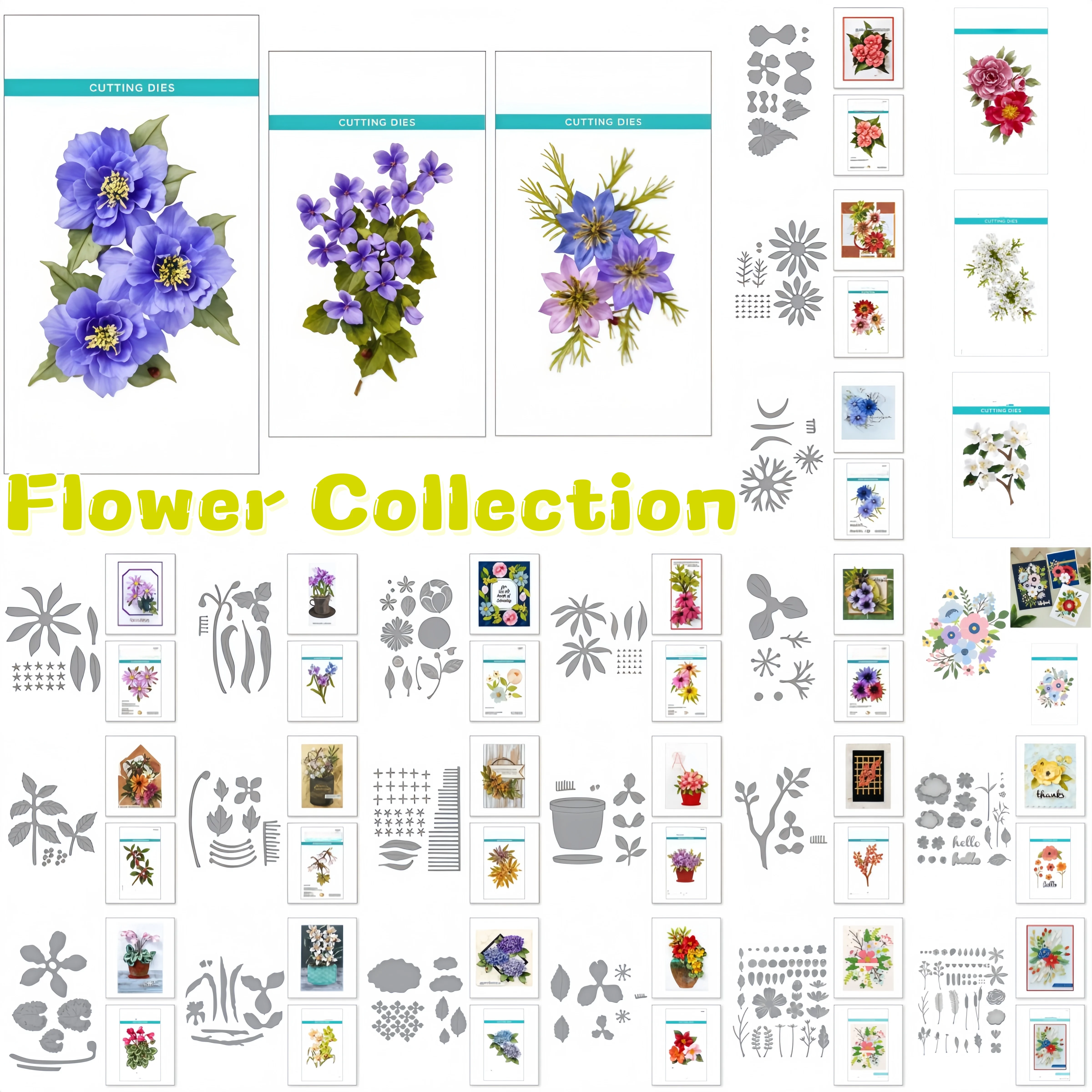Clematis Poet Wild Violet Marienkäfer Blume Metall-Stanzformen für DIY-Herstellung von Karten, Sammelalbum, geprägt, Frühling 2026, Frühjahrsneuheit