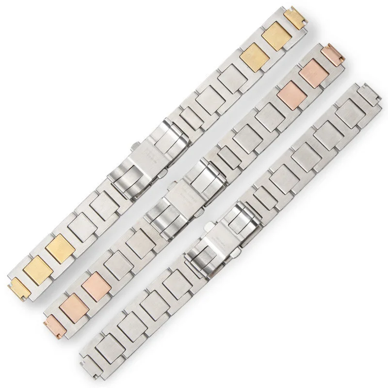 14-8mm 16-8mm 18-11mm 20-12mm 22-14mm Konvex Damen Herren Edelstahl Armband für Cartier Blue Balloon Uhrenarmband