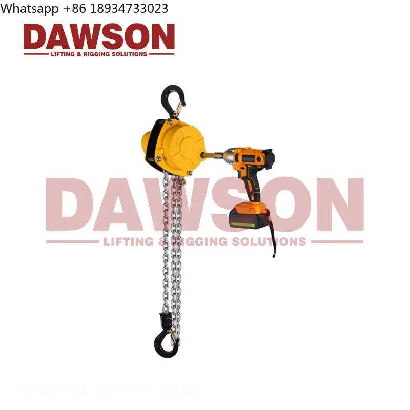 DAWSON 0.125T - 2T Portable Electric Hoist with Electric Wrench for Outdoor Use Without Power