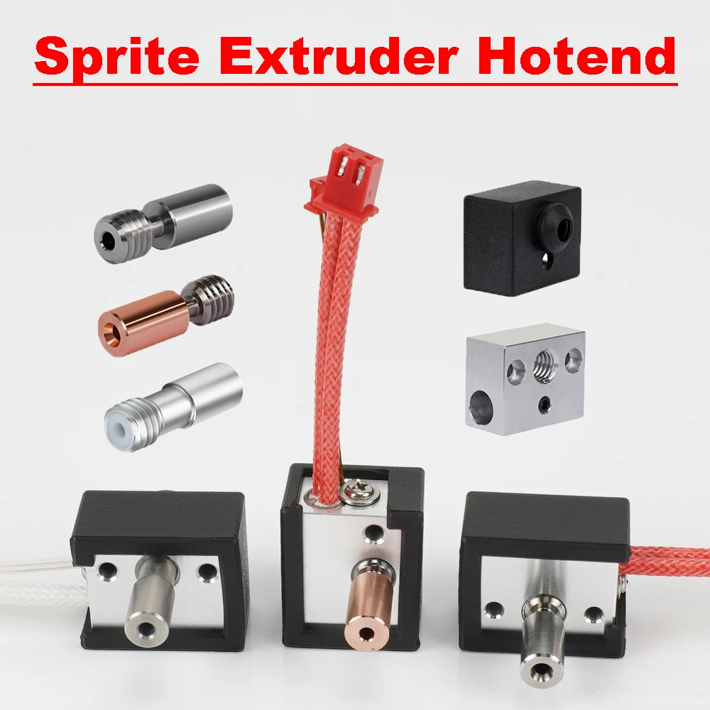 

Высокотемпературный тепловой блок Ender 3 S1 Hotend, биметаллический теплоразрыв, горло из титанового сплава/нержавеющей стали для 3D-принтера Ender3 S1