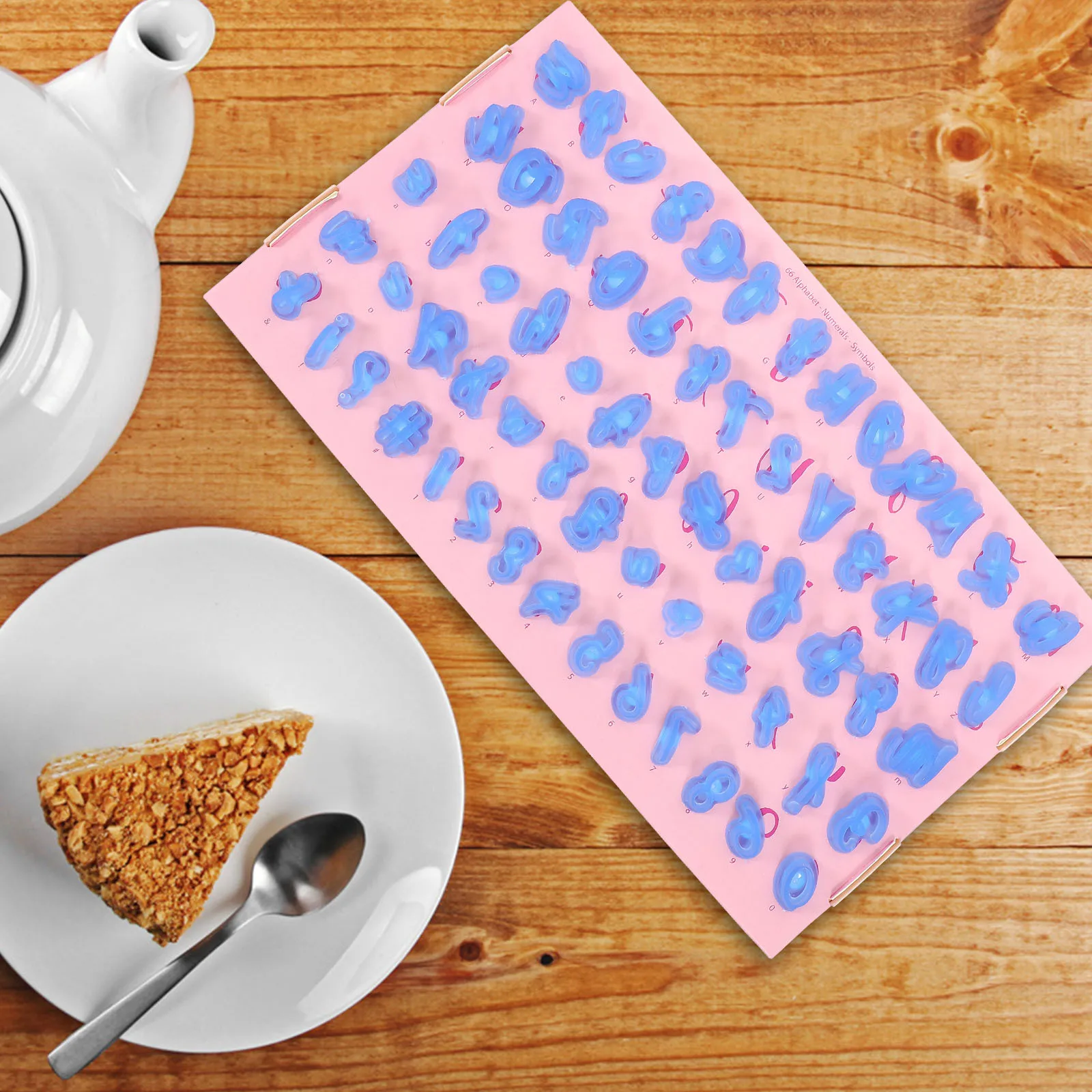 

66Pcs Household Cookie Press Wear-Resistant Decorative Press Stamps for Biscuit Cookie Chocolate Candy Baking Accessory Fondant