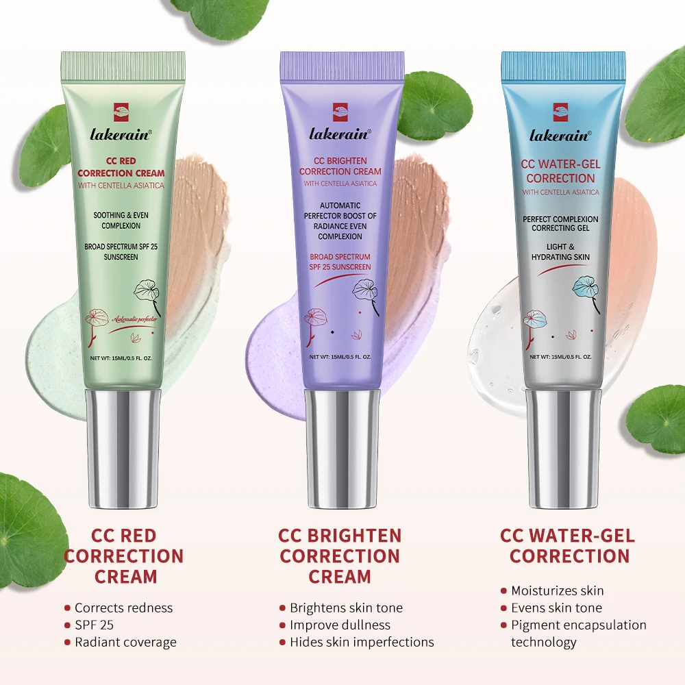 CC Red Correction Cream Primer Moisturizing Centella Asiatica Extract Waterproof Green Makeup Before Concealer Makeup Foundation