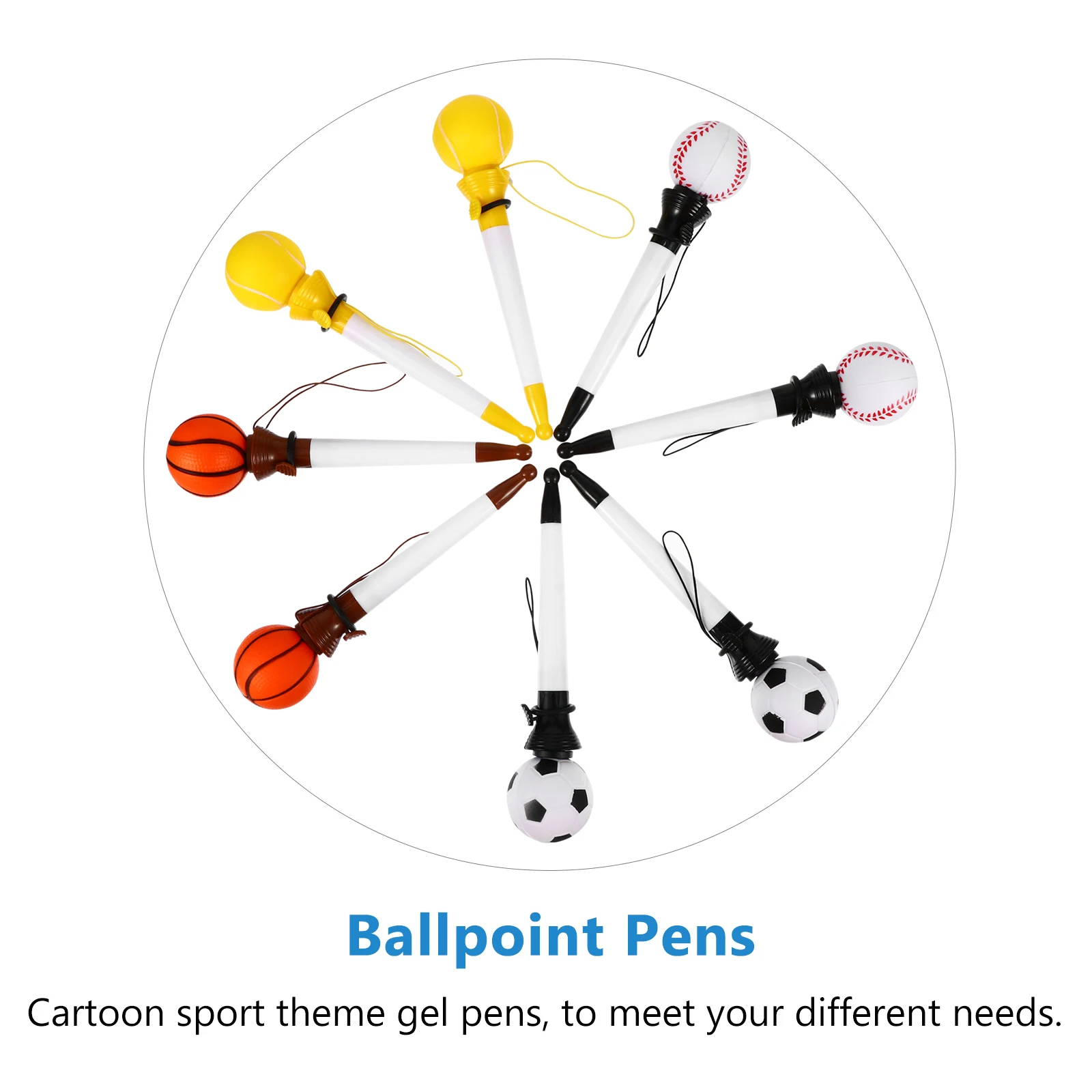 

8Pcs Jumping Gel Pens Eco- Ballpoint Pens Cartoon for Writing Study Notes Craft Journals School Signing Pen