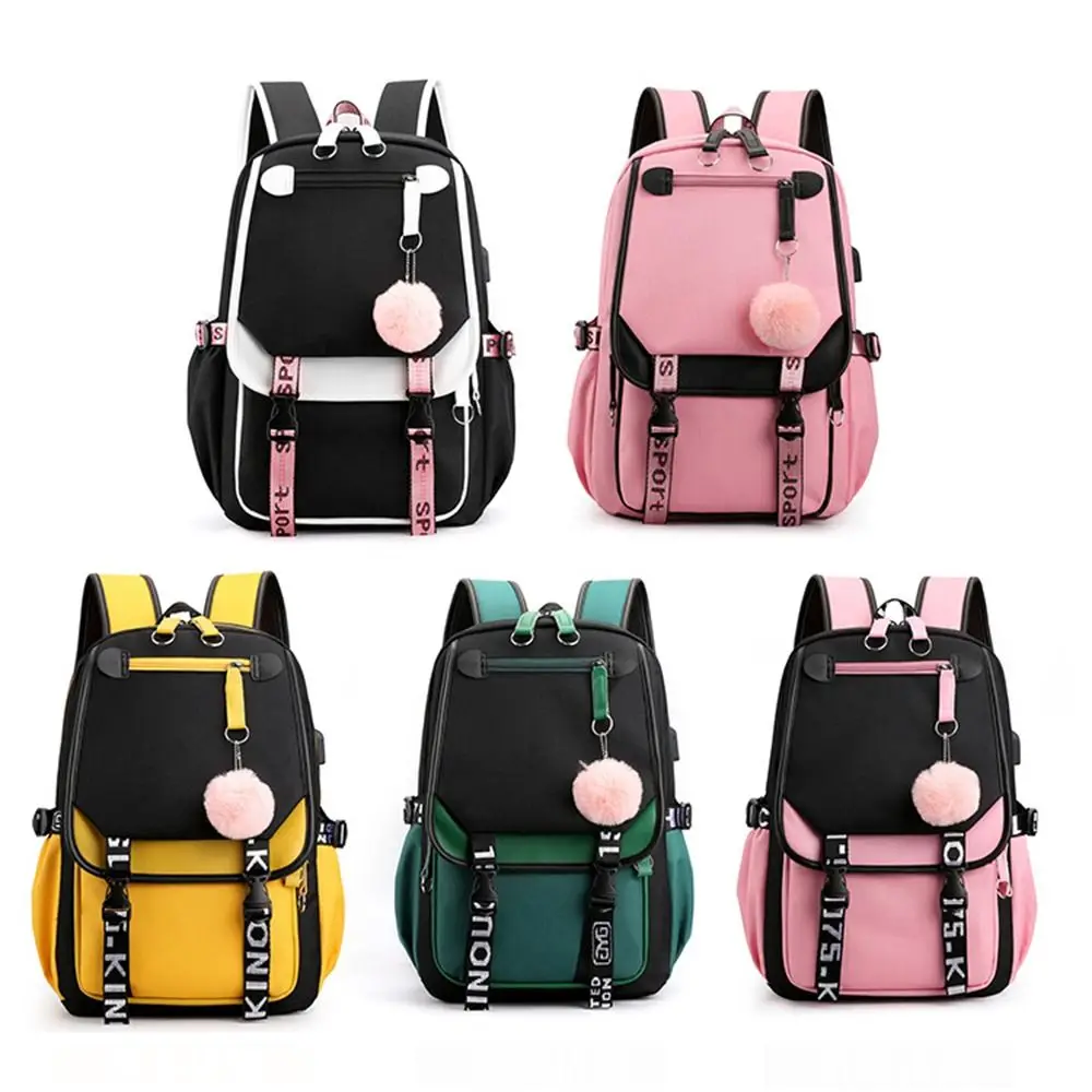 

Oxford Cloth Large Capacity Students School Bag Casual Cute Computer Backpack Preppy Style Portable Outdoor Travel Bag Gift