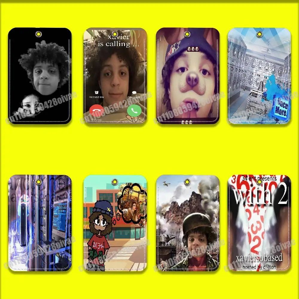 

X-Xaviersobased For ID Clips Credit Bank Bag Bus Meal Card Holder Cover Pocket Decoration Keychain