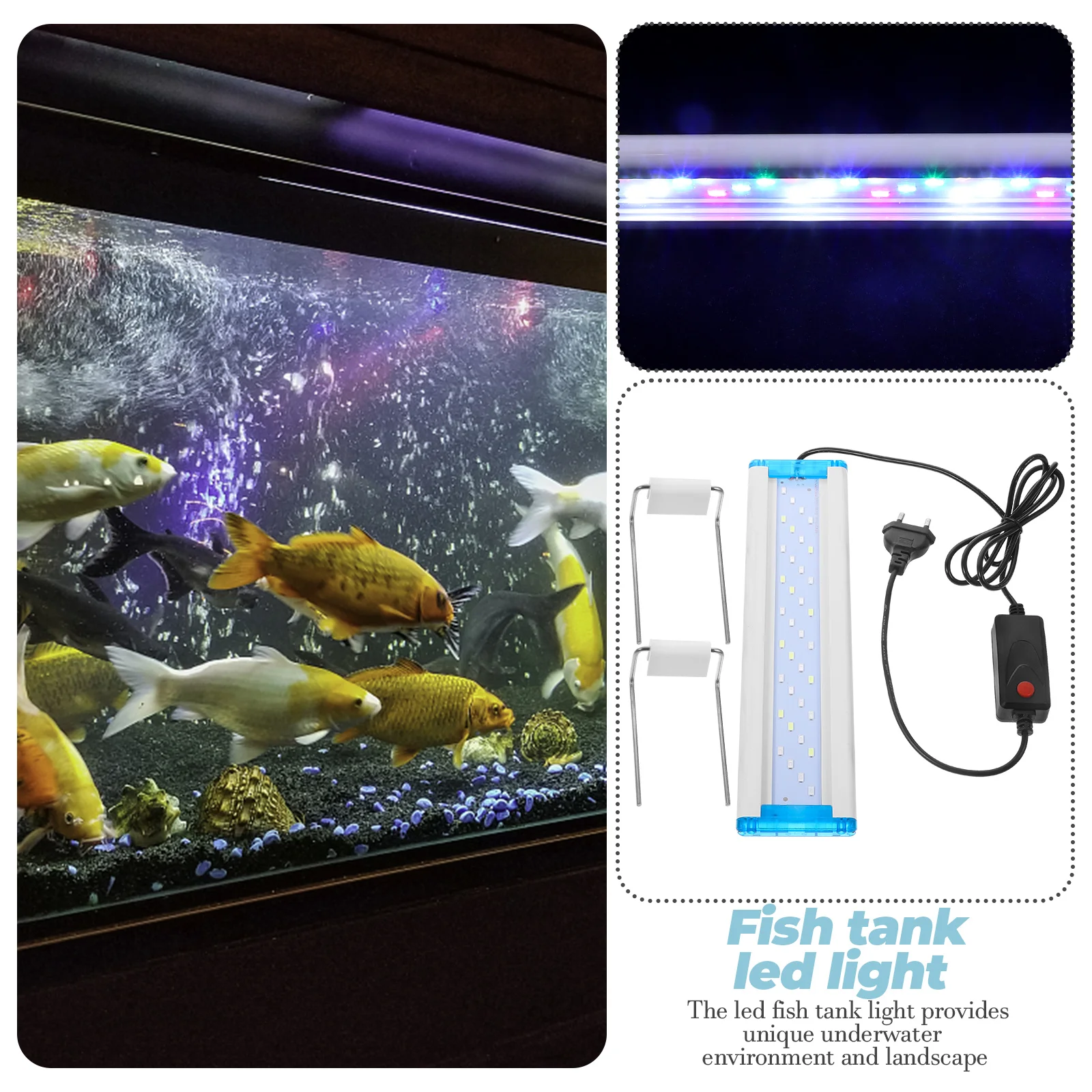 

LED Aquarium for Fish Tank PVC Colorful Aquarium Lamp Colorful Adjustable Landscape Lighting LED Lamp Pet Supplies