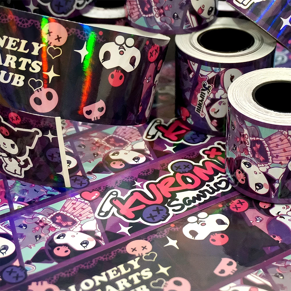 

5Meters/Roll Cartoon Sanrio Kuromi Anime Tape Stickers DIY Skateboard Laptop Guitar Phone Cute Decoration Sticker Kid Party Gift