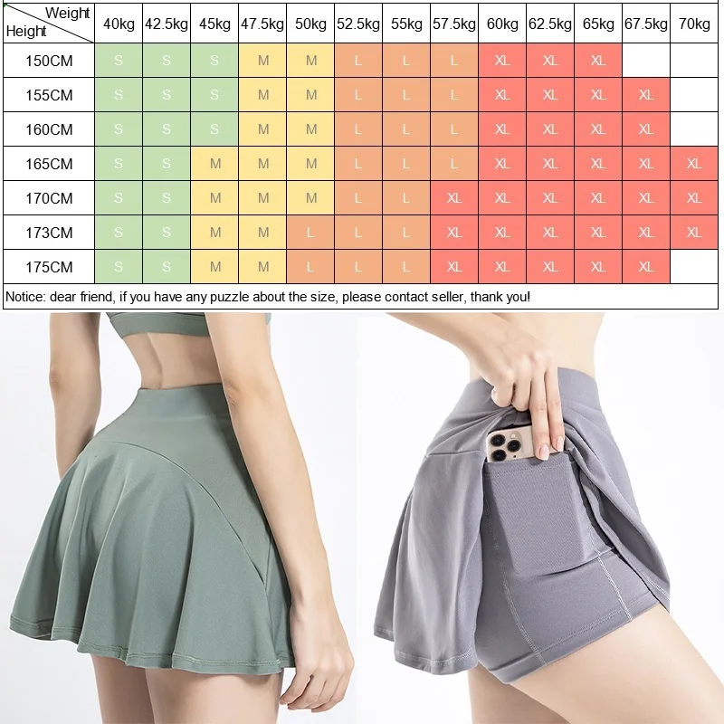 Cloud Hide Pocket Tennis Skirts Women Gym Golf Running Safe Yoga Pantskirt SEXY Sports Fitness Cycling Shorts High Waist Skort