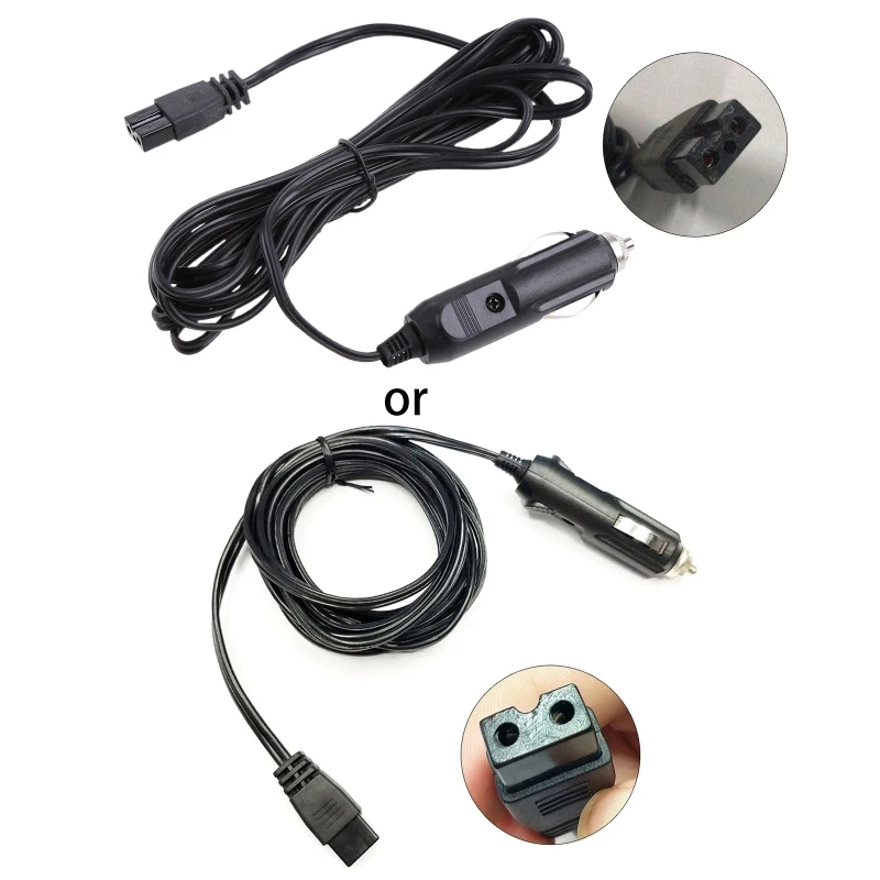 63HA Car Refrigerator 3m Power Cord Type B Car Cooler Power Cable Black Mini Fridge