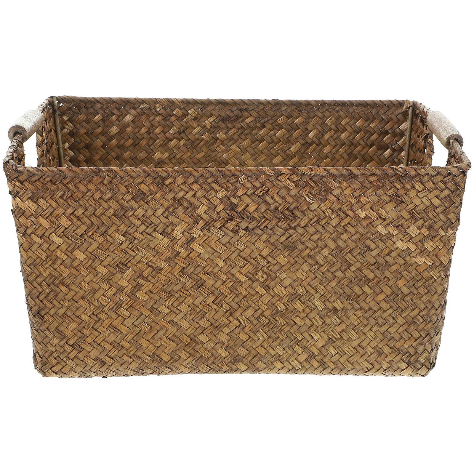 Bamboo Woven Storage Basket Seagrass Desktop Organizer Home Office Bedroom Sundry Box Multifunctional Household