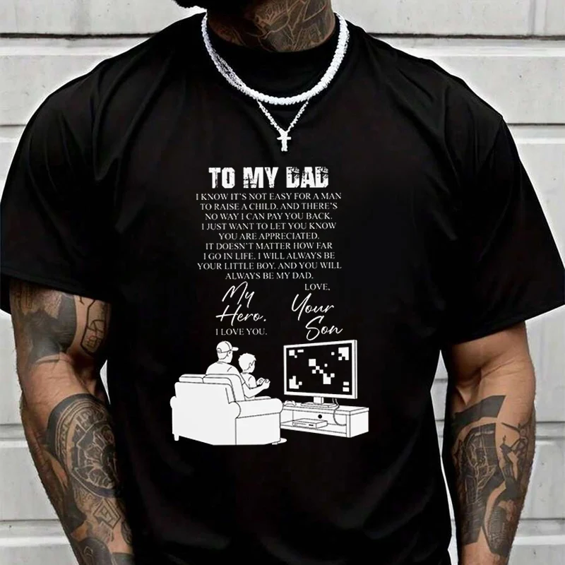 

Men Women Moto Perfect Gift For Dad Who Loves T Shirt Clothing Casual Tees T-Shirt Hip Hop Tshirt Streetwear