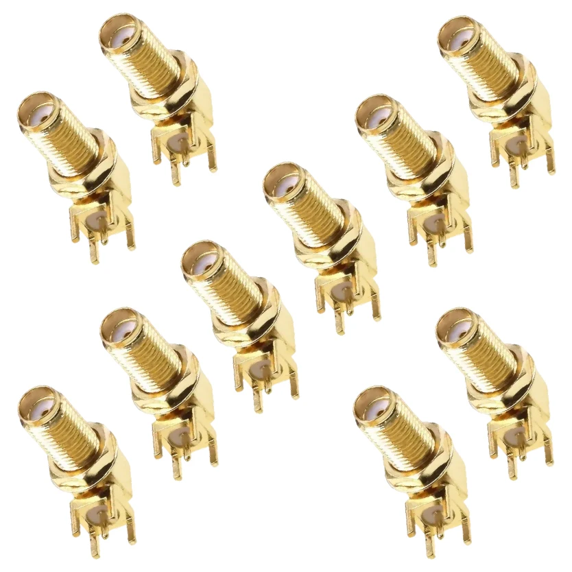 

PCB Straight Right Angle SMA-KWE16 Female Jack Adapter Solder Edge RF Copper Connector Plug Socket