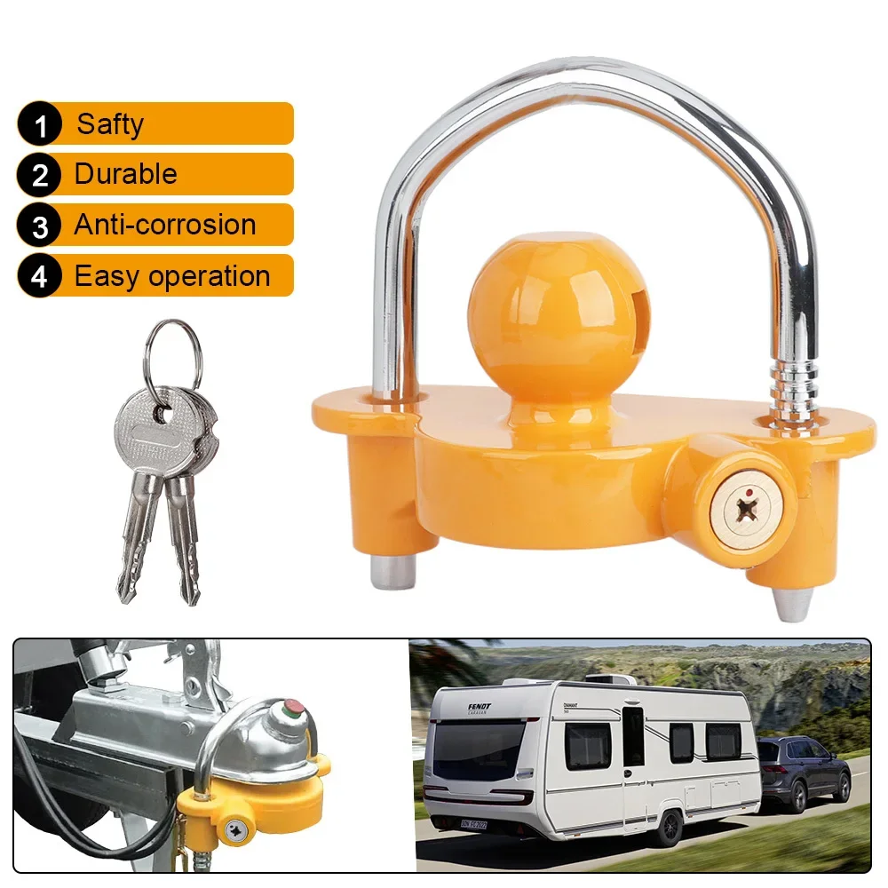 

Heavy-Duty Hook Lock Universal Caravan Accessories Trailer Ball Coupler Trailer Lock Heavy-Duty Hook Anti-Theft Lock