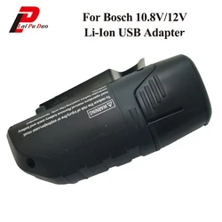 For Bosch BAT411 10.8V/12V USB Power Source Li-ion Battery Charging Adapter for Bluetooth Speaker IPhone Power Supply