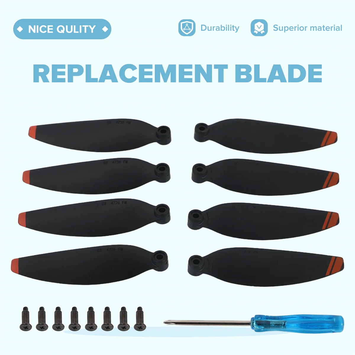 A03V 8 шт. 4726 пропеллер для дрона DJI Mini 2, легкий реквизит, запасные части для лезвия, запасные части для Mavic Mini 2 G