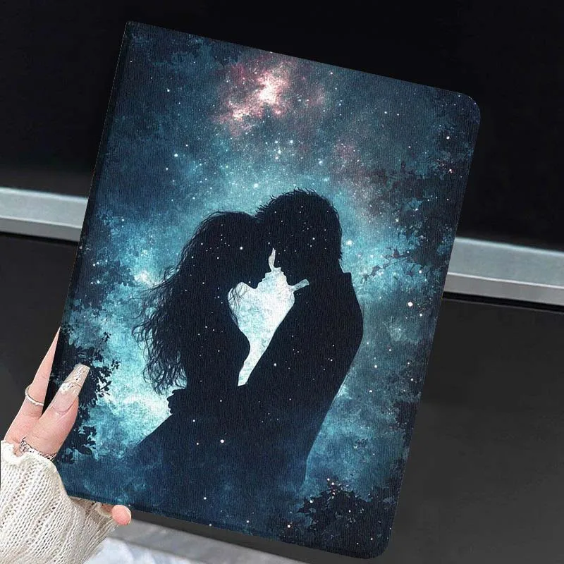 Couple Love Background Pattern Popular For Huawei MediaPad MatePad Honor Pro V6 9 V8 X9 X 10 13.3 11 Inch Pen Tray Tablet Case