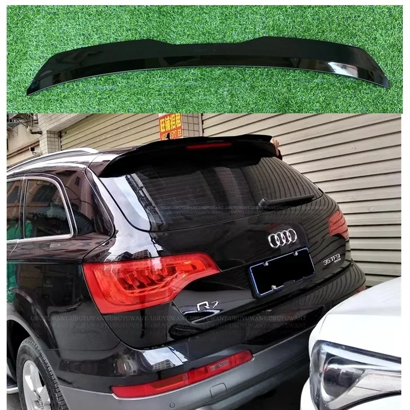 Rear Roof Lip Spoiler For Audi Q7 2007 - 2015 Hatchback Spoiler High Quality ABS Plastic Gloosy Black Tail Wing Car Styling
