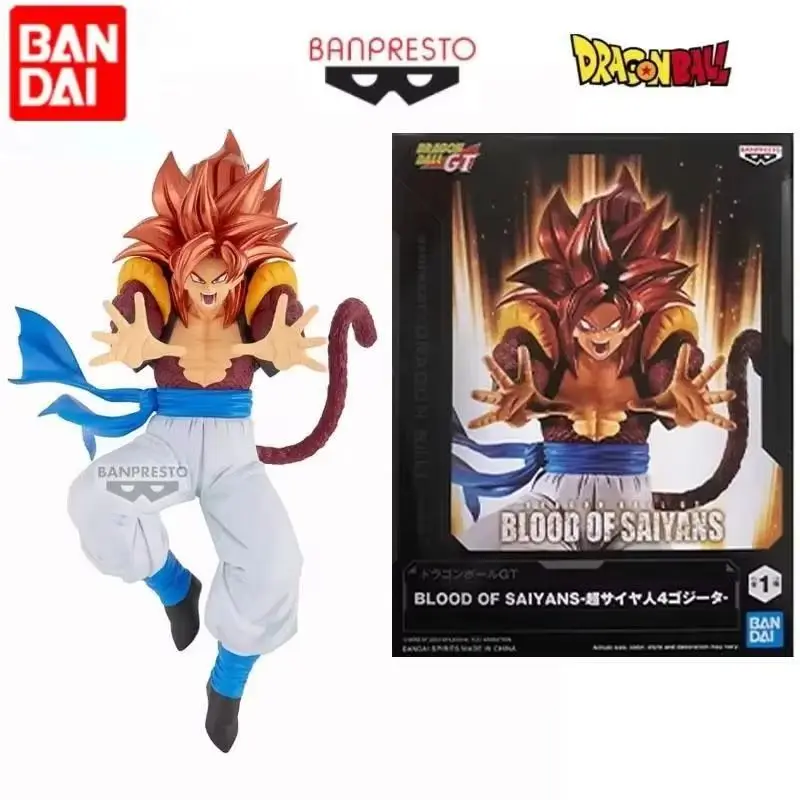 Chaud véritable BANDAI BANPRESTO DRAGON balle sang de SAIYANS Super Saiya4 Gogeta PVC Figure modèle Original poupée jouet enfants cadeau