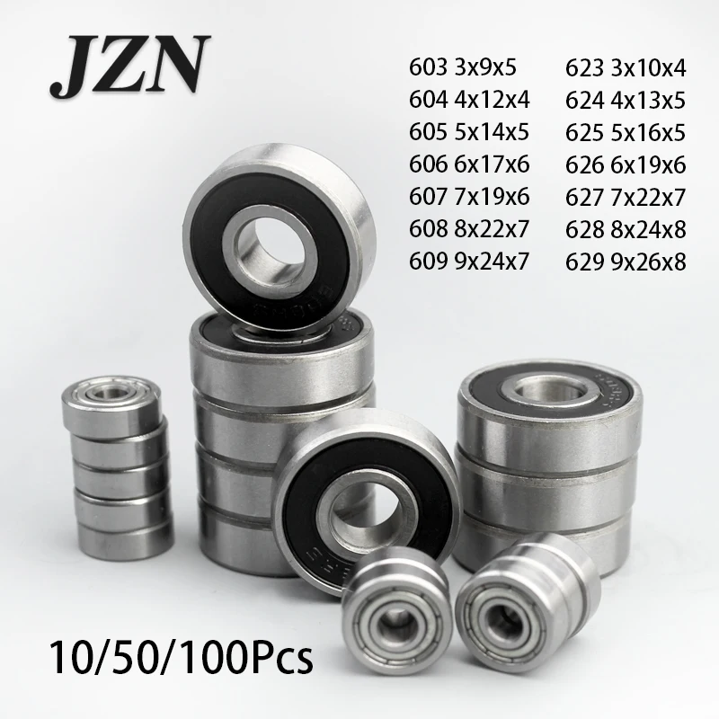 

10/50/100Pcs Carbon Steel Bearing 8x24x8 9x26x8 3x7x3 4x9x4 5x11x5 6x13x5 7x14x5 8x16x5 9x17x5 3x8x4 4x11x4 5x13x4 6x15x5 ABEC-5