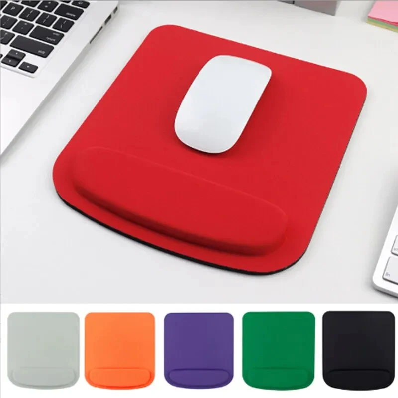 Mouse Pad with Memory Foam Wrist Support Rest Ergonomic EAV Comfortable Office Mousepads Non-Slip Rubber Base for Computer Home