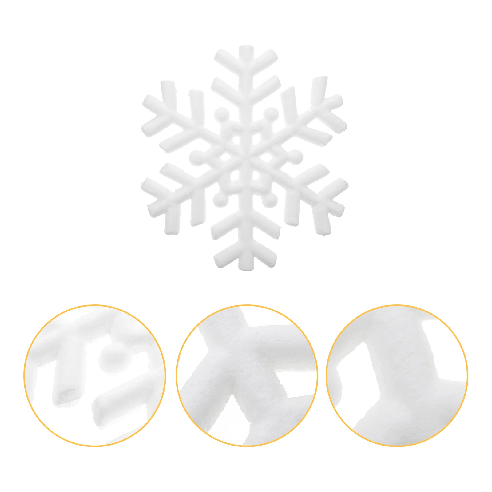 

3 Pcs Christmas Snowflakes Blank Ornaments White Foam Child for Craft