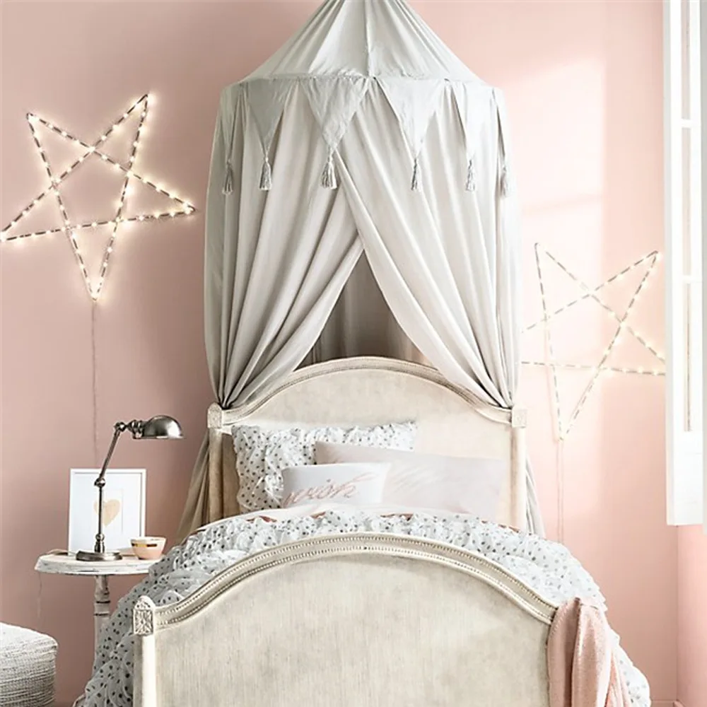 Mosquito Net Dome Shaped Nordic Style Chiffon Fancy Bed Canopy Baby Room Decoration Bedding Mosquito Net for Kindergarten