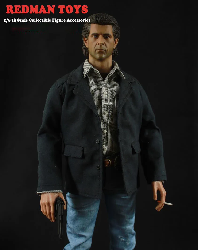 REDMAN TOYS RM015 1/6 Male Soldier Mel Gibson Head Carving And Clothes Set Model Fit 12\'\' Action Figure Body In Stock