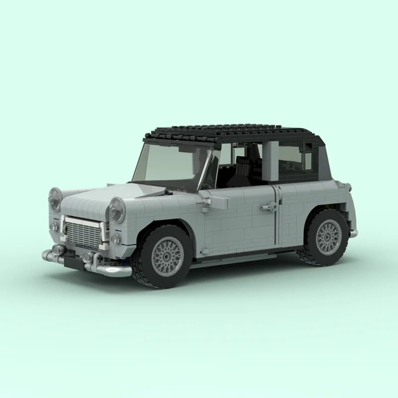 In Stock Classic Retro MINI Cooper Car Model Building Blocks DIY Assemble Vehicle Bricks Children Toys Birthday Gifts