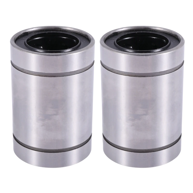 2X LM25UU 25Mmx40mmx59mm Double Side Rubber Seal Linear Motion Ball Bearing Bushing