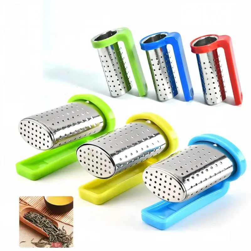 1/2/5 Pcs Clip On Tea Infuser Stainless Steel Fine Mesh Tea Strainer With Handle Portable Loose Leaf Tea Filter For Home Office