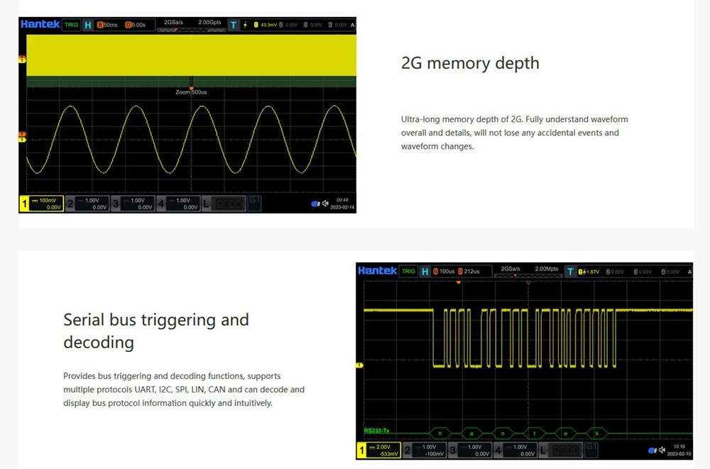 In stock DPO7102C 2-Channel 100MHz Bandwidth Multifunctional Digital Oscilloscope with 10.1-inch Touch Screen