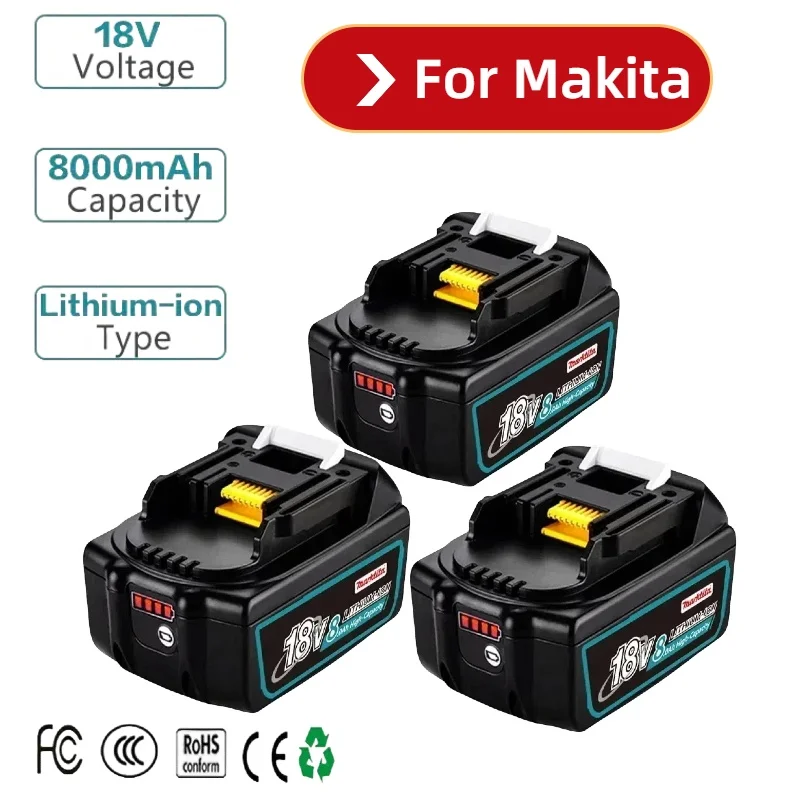 

Genuine for Makita 9Ah/6Ah//5Ah for Makita 18V Battery BL1830B BL1850B BL1850 BL1840 BL1860 BL1815 Replacement Lithium Battery